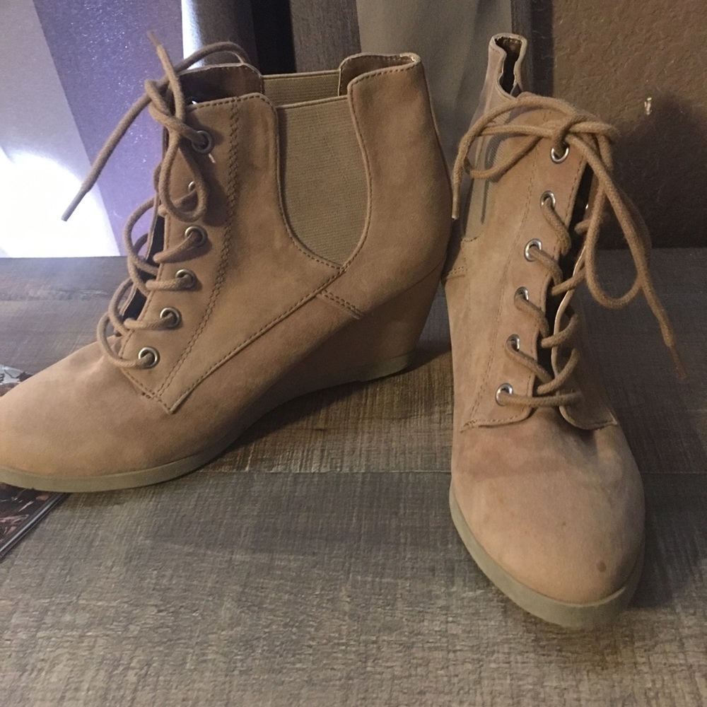 suede Madden Girl heeled boots